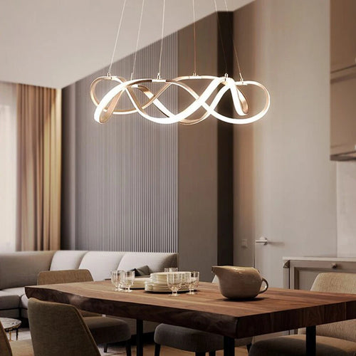 Modern Nordic style LED pendant chandelier - vue 4 sur 12
