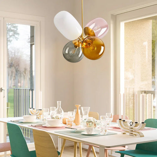 Modern glass chandelier for children's room decorative - vue 4 sur 7