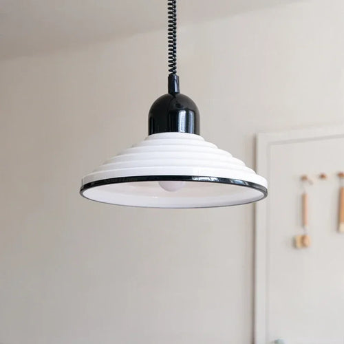Nordic glass chandelier with vintage LED lighting - vue 4 sur 7