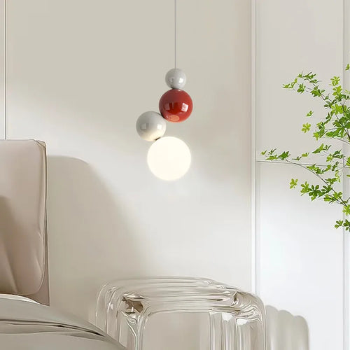 Round metal pendant light for children's bedroom - vue 4 sur 9