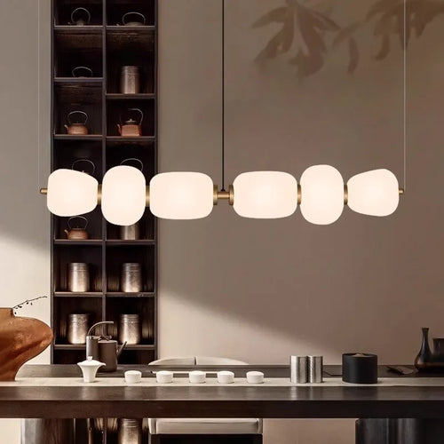 Modern milky glass pendant light for elegant interiors