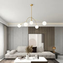 Modern milky glass pendant chandelier for elegant interiors