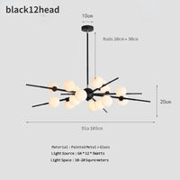 Modern minimalist copper molecular design lamp