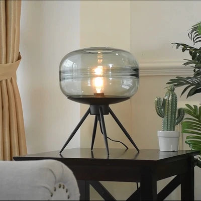 Modern nordic glass LED table lamp for night-time decoration - vue 11 sur 10
