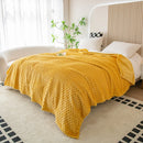 Soft checked throw for sofa and bed