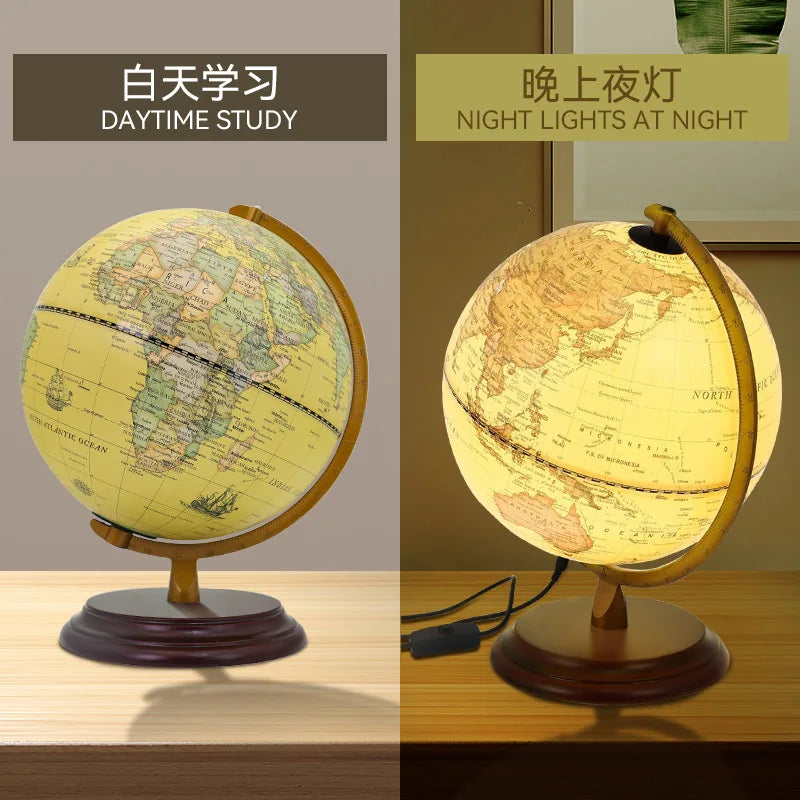 LED desk lamp with decorative rotating globe - vue 5 sur 10