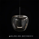 Modern clear glass LED pendant light for contemporary interior decor