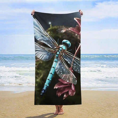 Lightweight sand-free checked beach towel