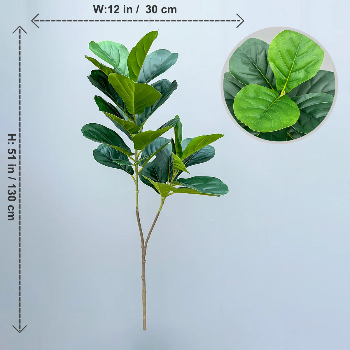 Artificial ficus branches with large banyan leaves for garden decoration - vue 29 sur 36