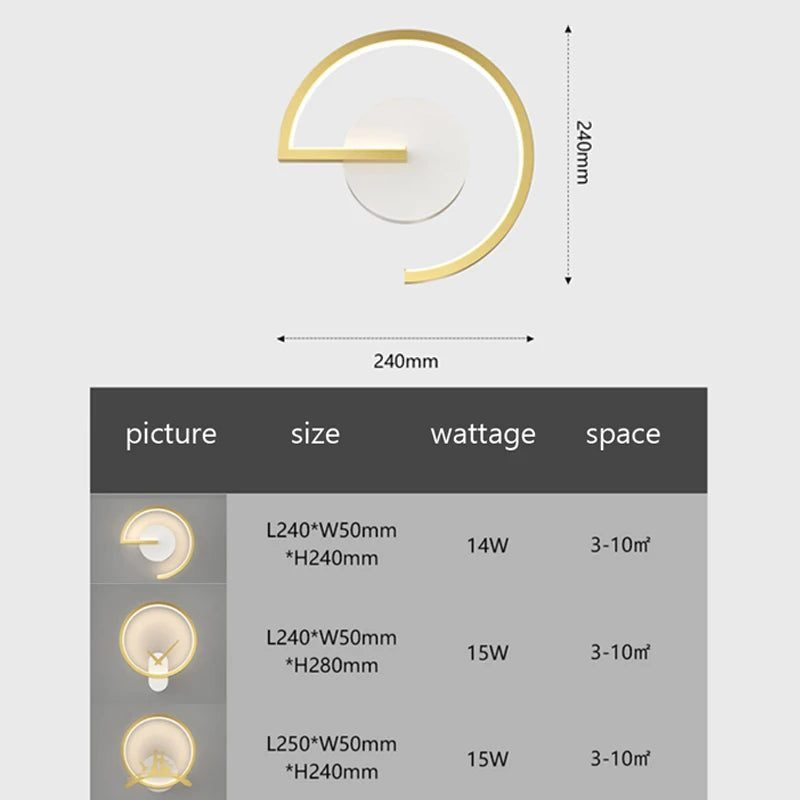 Modern minimalist wall light elegant and refined decorative lighting - vue 5 sur 12