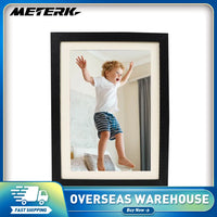 Children's wooden photo frames with art storage