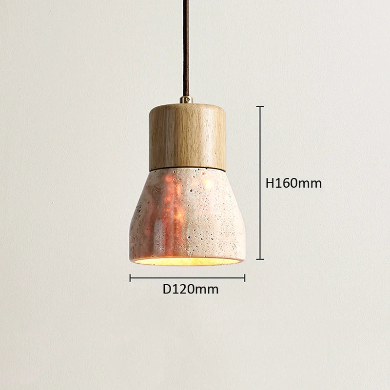 Creative wabi sabi pendant light in decorative natural stone
