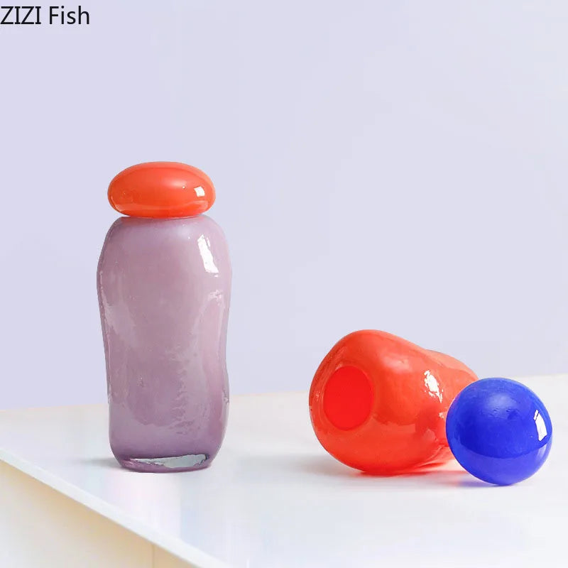 decorative glass vase for artificial flower arrangement