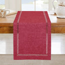 Modern openwork linen table runner