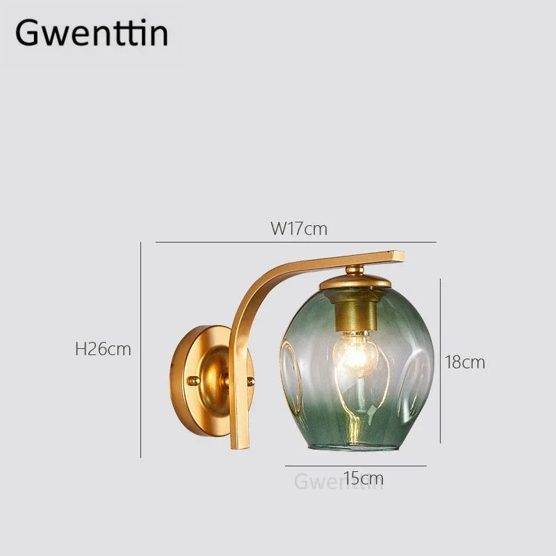 Modern bubble stained glass wall light for interior decoration - vue 10 sur 15