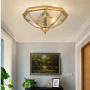 Nordic metal and glass ceiling light for outdoor and indoor use