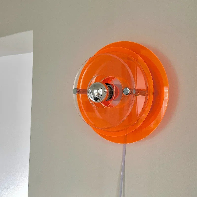 Vintage wavy gradient acrylic wall light decor