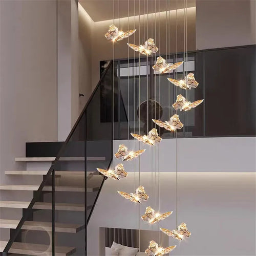 Nordic crystal LED pendant light for modern decoration - vue 5 sur 18