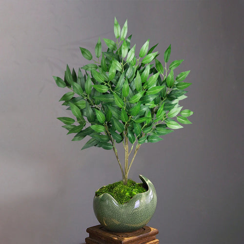 Artificial eucalyptus and willow plant for indoor and outdoor decoration - vue 6 sur 9