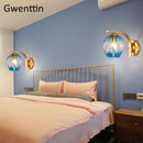 Modern bubble stained glass wall light for interior decoration