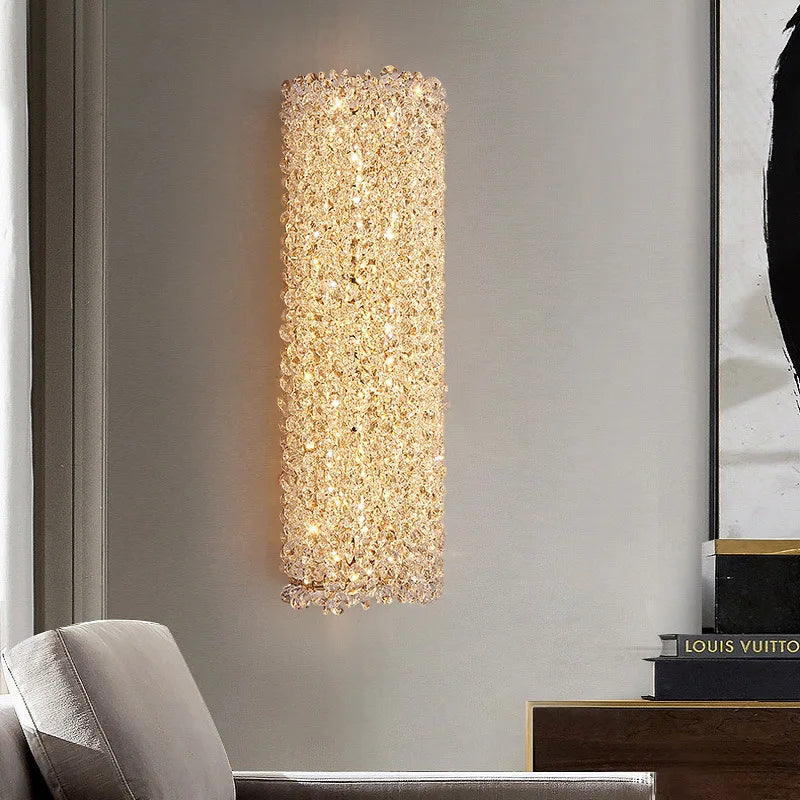 Luxury crystal wall light post-modern design for villa
