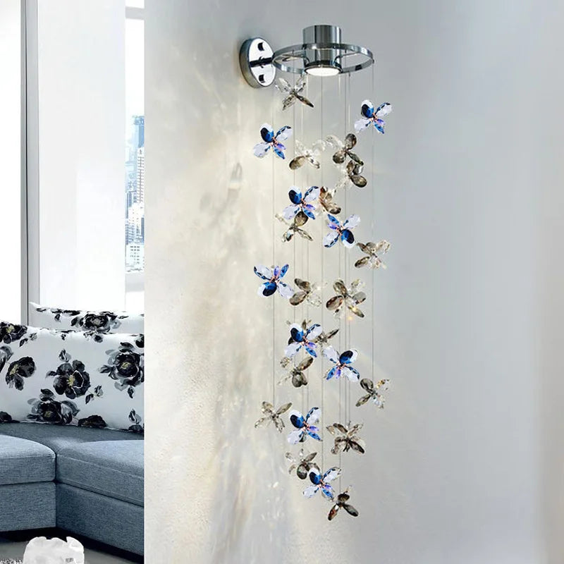 Modern stainless steel LED wall lights 2022 - vue 3 sur 7