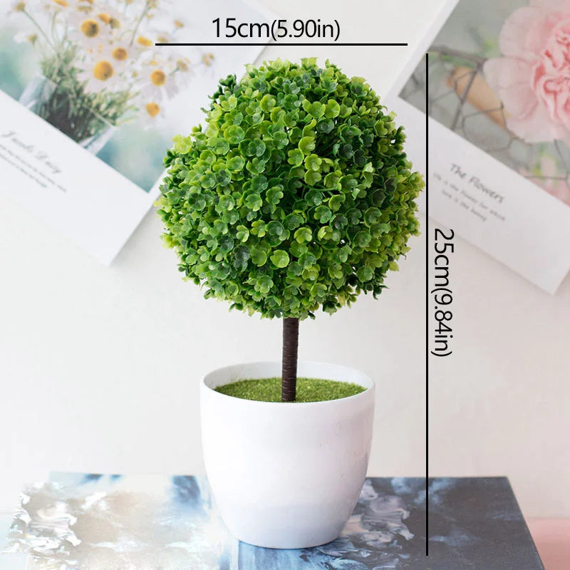 Artificial bonsai tree with flowers for interior decoration