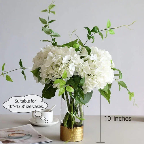 Set of 4 realistic artificial hydrangea flowers for decoration and weddings - vue 10 sur 18
