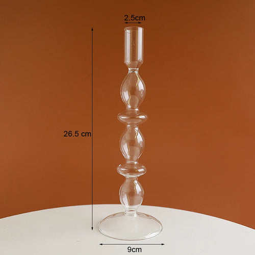 Vintage glass candle holder for weddings and romantic dinners