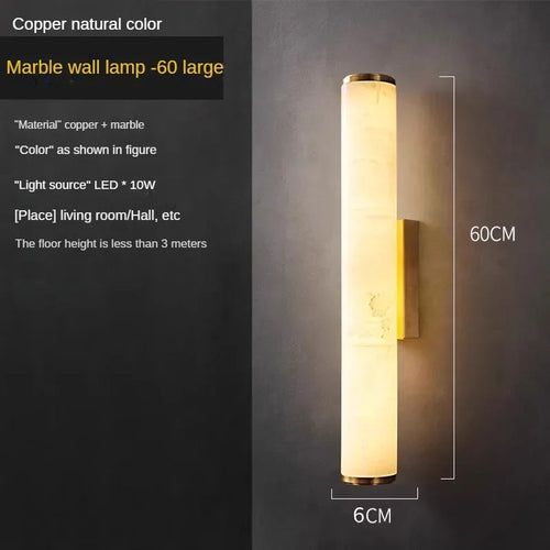 Modern and elegant marble and copper wall light - vue 13 sur 14