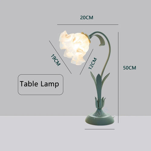 Vintage pastoral floor lamp with glass sconces - vue 8 sur 7