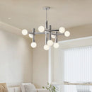 Modern Nordic design glass and metal chandelier