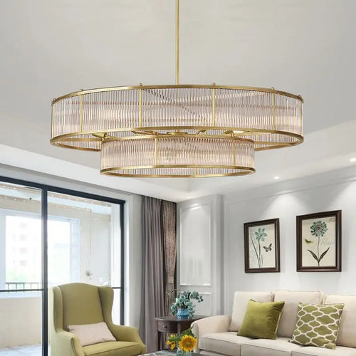 Modern gold crystal chandeliers for indoor lighting - vue 2 sur 14