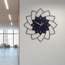 flower shaped silent wall clock home decor
