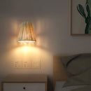 Retro rattan wall light minimalist hand-woven indoor decor
