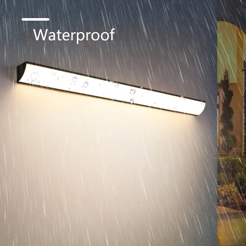 Modern waterproof LED outdoor wall light with wall-wash effect