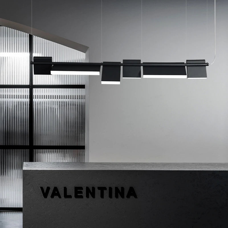 Modern rotating LED chandelier for decorative interiors - vue 4 sur 8