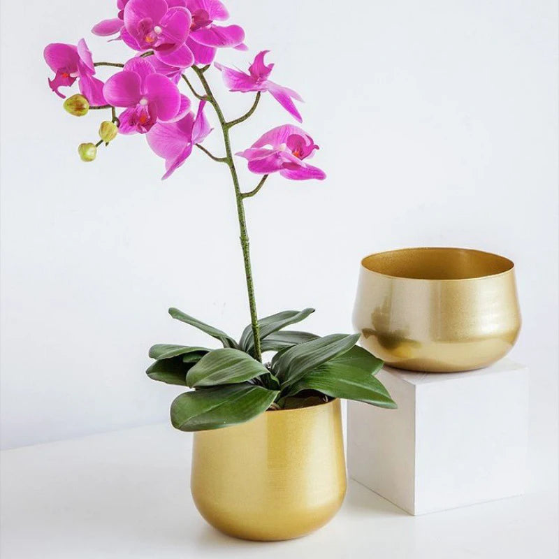 creative flower pot metal desk accessories - vue 4 sur 7