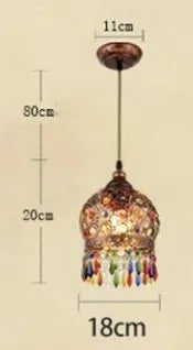Vintage Turkish chandelier bohemian style stained glass romantic for café or restaurant