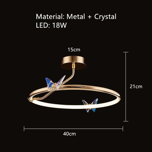 lustre led papillon avec cordon réglable pour décoration intérieure - vue 16 sur 20