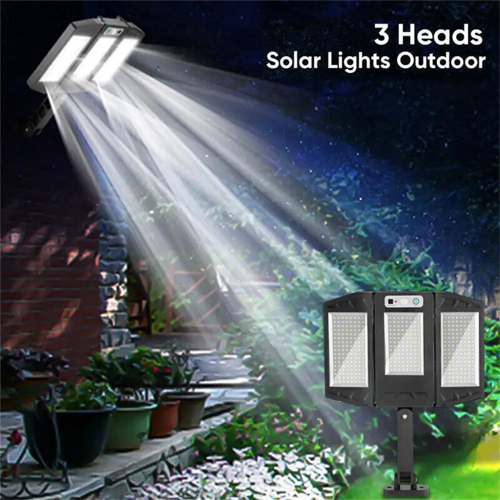 Waterproof solar street lamp 384 LED with motion sensor and remote control
