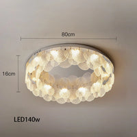 Modern luxury round glass LED ceiling light