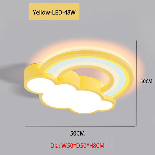 Modern LED cloud ceiling light for children's bedroom - vue 9 sur 9