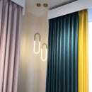 Modern ellipse height adjustable LED pendant light