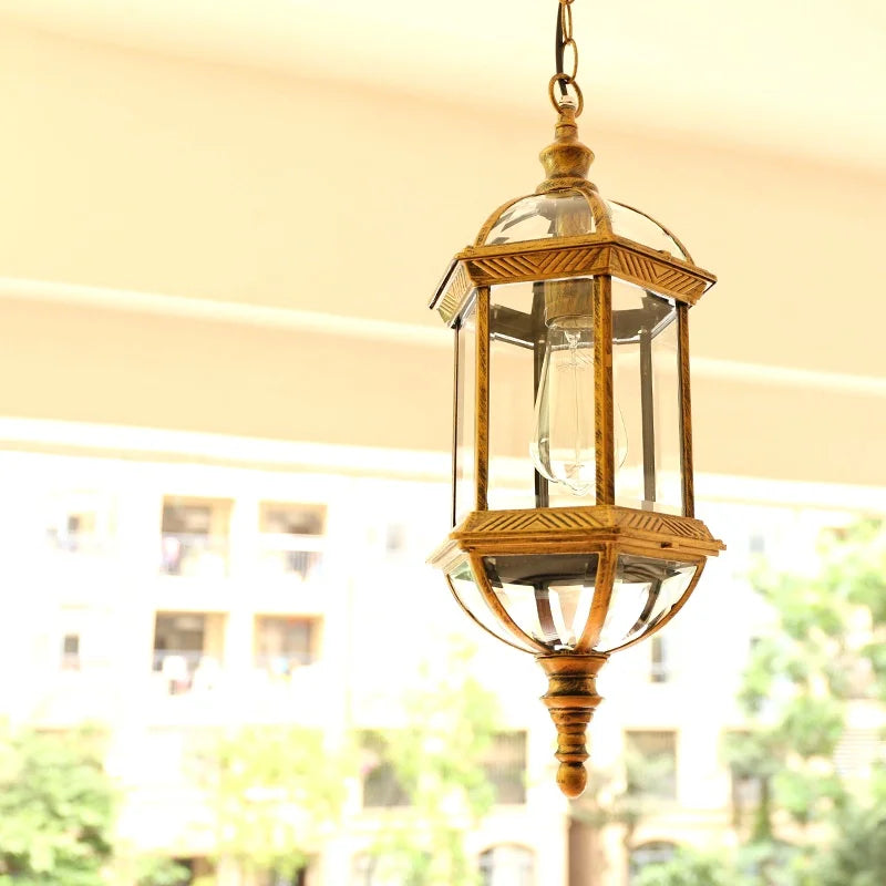 Outdoor hanging garden light lantern waterproof for gate, corridor, balcony and courtyard ceiling