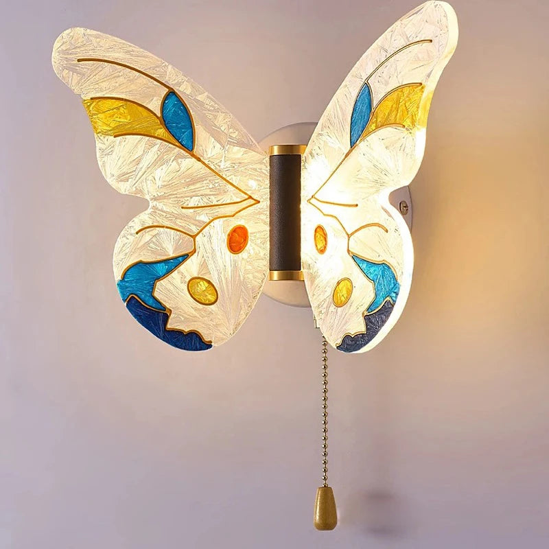 LED butterfly wall light for children's room wall decor