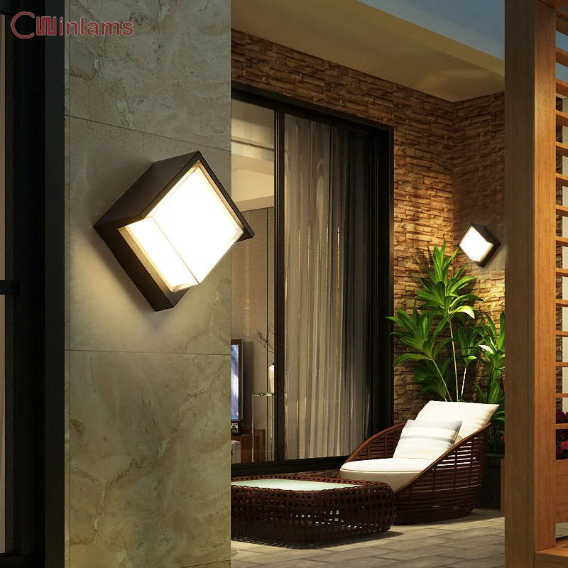 modern waterproof outdoor wall light for garden and balcony