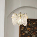 Modern glass chandelier with minimalist design for elegant interiors