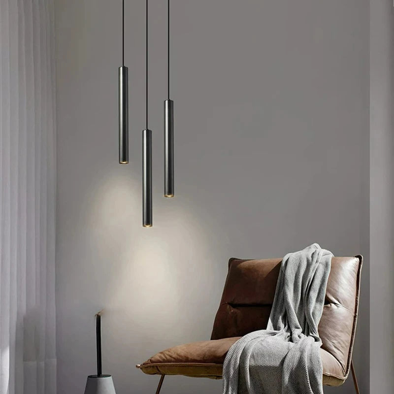 Modern copper LED chandelier with adjustable wire for hotel