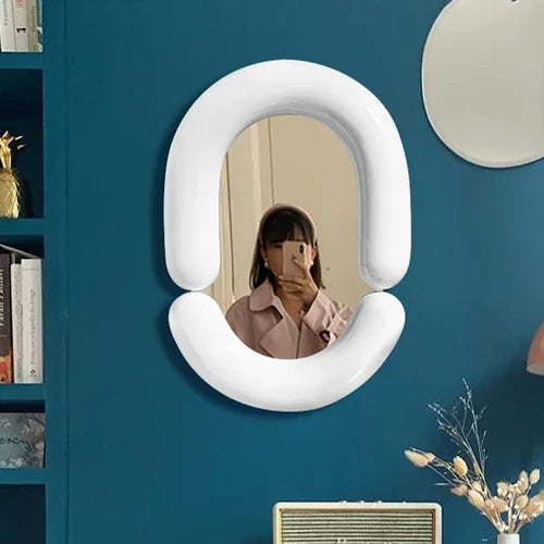 Oval decorative wall mirror nordic style for bedroom - vue 15 sur 15
